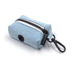 Light Blue Velvet Pet Collar and Leash with Bow